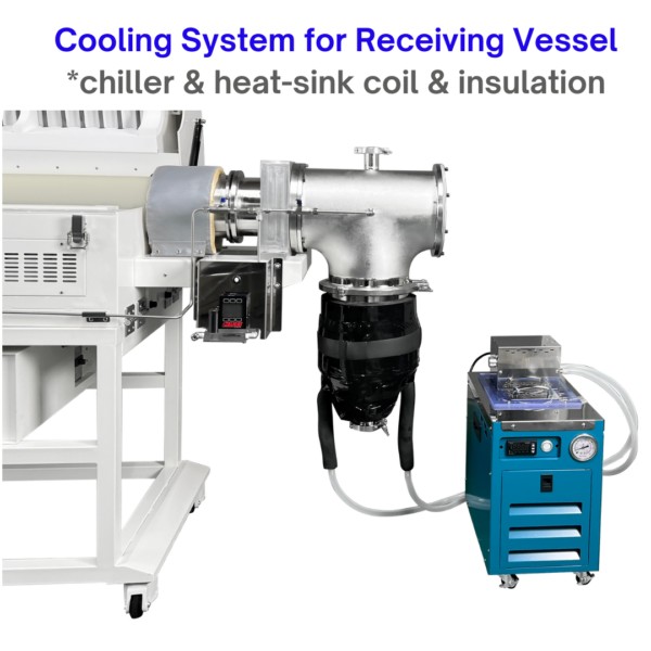 Receiving vessel with cooling system