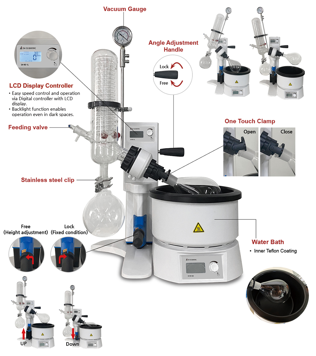 회전 농축 증발기 Rotary Evaporator SH-RE-1L