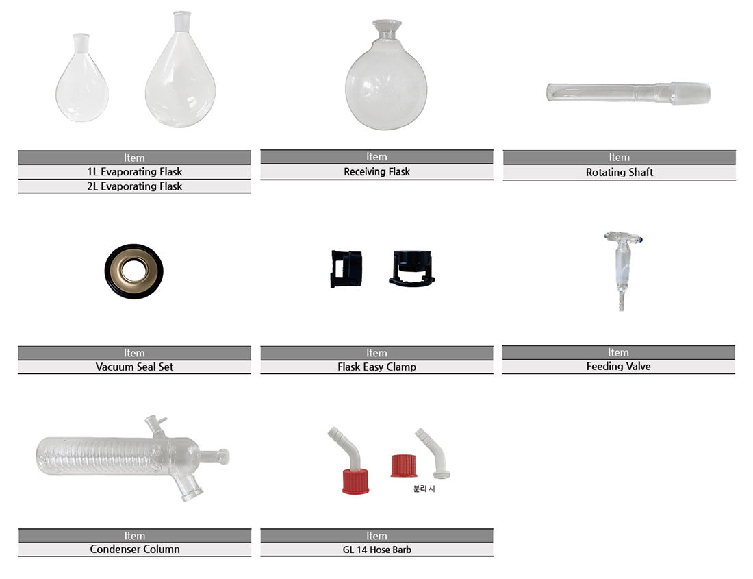 Parts for SH Rotary Evaporator 1L 구성품