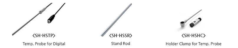 Temp. Probe for Digital, Stand Rod, Holder Clamp for Temp. Probe